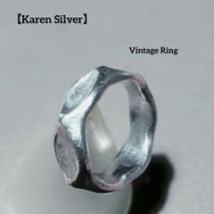 【KarenSilver】ビンテージ シルバー トライバルリング ハンドメイド KarenSilver】ビンテージ シルバー トライバルリング ハンドメイド
