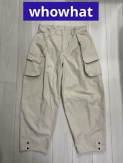 セール【極美品/1回着用】whowhat ベンタイル ワイドカーゴパンツ Mのサムネイル