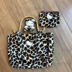 d*9様 サンリオ ハローキティ ヒョウ柄バッグ・ポーチ・ぬいぐるみ 