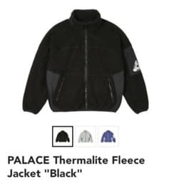 黒S PALACE THERMALITE FLEECE JACKET フリース - メルカリ