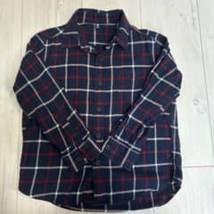 チェックシャツ 100 UNIQLO紺色のサムネイル