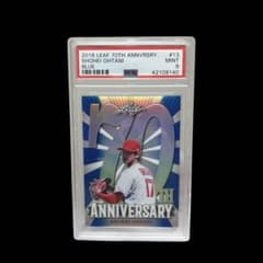 PSA9 大谷翔平 2018 LEAF 70周年 BLUE ホログラム 鑑定品 - メルカリ