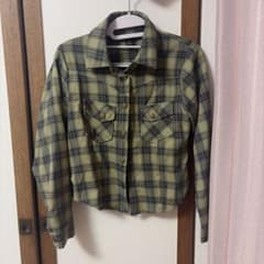 チェック柄 長袖シャツ ウエスタン調
