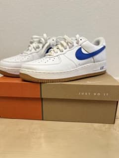 Nike Air Force 1 ホワイト/ブルーのサムネイル