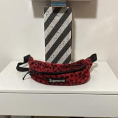【中古】Supreme Leopard Fleece Waist Bag Red 中古】Supreme Leopard Fleece Waist Bag Red - メルカリ