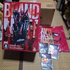 スパイダーマン一番くじ　A賞スパイダーマンフィギュア、トートバッグ、F 賞3点。のサムネイル