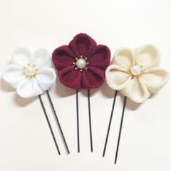つまみ細工　髪飾りのサムネイル