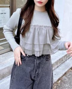 INGNI イング　チュールフリルドッキングニットのサムネイル