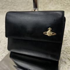 美品✨ヴィヴィアンウエストウッド がま口 財布 ブラック オーブ メンズのサムネイル