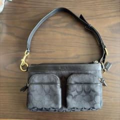 COACH コーチ シグネチャー ジャカード ダブルポケット ショルダーバッグのサムネイル