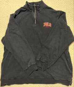 希少90s ポロジーンズ ラルフローレン ハーフジップスウェット　古着のサムネイル
