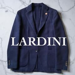 極美品 LARDINI テーラードジャケット 最高級ウールジャガード織 46