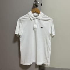 訳あり）LACOSTE ポロシャツ サイズ3 ホワイト 白 L1212A - メルカリ