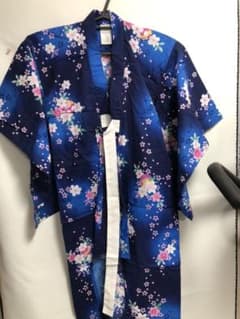浴衣　女の子　紺　青　花柄　110のサムネイル