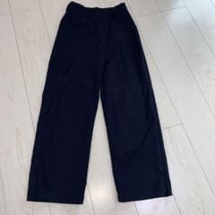サイドジップドロップボタンストレートパンツ ネイビー / SHORTのサムネイル