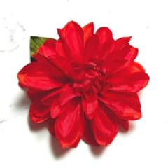 Flamenco Flores Orange 14cm Red Hair Ornament for Dance, Ballet, and Yukata