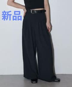 Lui's femme mi-企画 3タックワイドパンツ ブラック ルイス - メルカリ