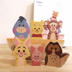 KIDEA　キディア　プーさんとなかまたち　ディズニー　木製　積み木　知育のサムネイル