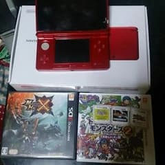 値下げしました。3ds 本体 モンハンクロスその他セットのサムネイル
