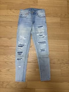 AMERICAN EAGLE アメリカンイーグル ダメージリペアデニムジェギングのサムネイル