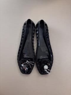 HEAVENLY JELLY ビジューパンプス 黒 25.5cm フラットのサムネイル