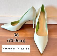 【新品未使用】CHARLES & KEITH ライトグリーン ハイヒール 36のサムネイル