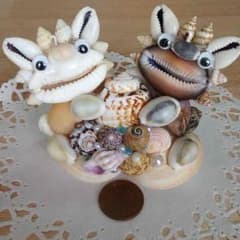ハンドメイド☆貝殻シーサーのサムネイル