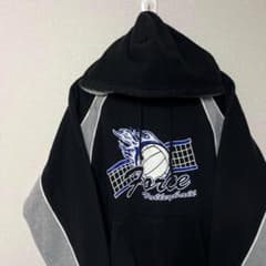 US古着 Holloway スウェットパーカー ビッグロゴ バックプリント S