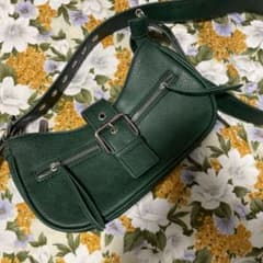 ☆極美品☆popUpe グリーンショルダーバッグ 合成皮革（おなつとコラボ）のサムネイル