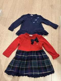 ミキハウス ワンピース カーディガン セット 90cmのサムネイル