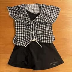 女の子用 ワンピース水着 ギンガムチェック　170㎝のサムネイル
