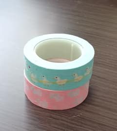 マスキングテープ15mm×2セット【アヒル・バラ】のサムネイル