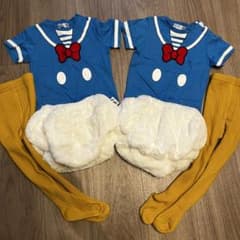 ドナルド　コスチューム(上下＋タイツ) 90cmのサムネイル