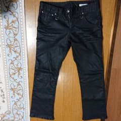★さらに値下げしました★ドクロ  黒 ストレッチ パンツのサムネイル