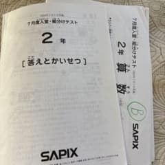 SAPIX 2年生 7月度算数テスト - メルカリ