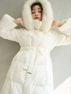 frayid フードファーロングダウンコート