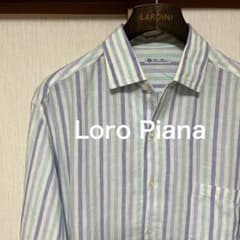 美品】Loro Piana ロロピアーナ ストライプ リネンシャツ - メルカリ