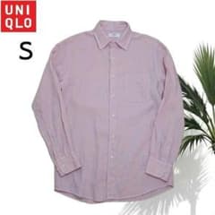 UNIQLO プレミアムリネンシャツ 長袖 ピンク 男女兼用Sサイズ
