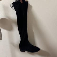 stuart Weitzmanスエード調 ニーハイブーツ ブラック