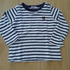値下げ✴DOUBLE.BのボーダーTシャツ90のサムネイル