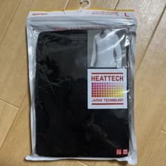 UNIQLO ヒートテック VネックT 九分袖 ブラック Lのサムネイル