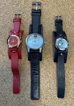 FOSSIL 腕時計 3本セット メンズ レディース レザー 革ベルトまとめ 
