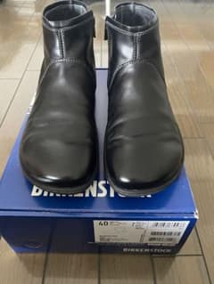 値下げ】BIRKENSTOCK ベニントン／ブラックレザーショートブーツ 40 