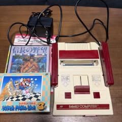 任天堂 ファミリーコンピュータ 本体 ソフト2本付き （マリオ2、信長の野望）のサムネイル