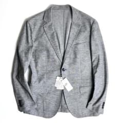 春夏【新品未使用】トルネードマート/リネンストレッチカットジャケット/綿麻/L 春夏【新品未使用】トルネードマート/リネンストレッチカット