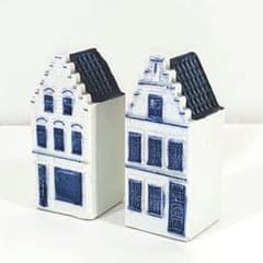 良品 ハウステンボス オランダ 陶器 ミニチュア ハウス 2つ 1セット C
