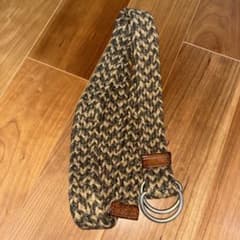 ウールツイスト編みベルト ブラウン