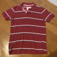ORIGINAL WASH ボーダー ポロシャツ 半袖 レッド Mサイズ - メルカリ