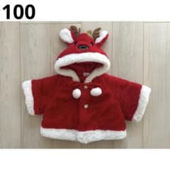 ベビー クリスマス コスプレ 100 ポンチョ トナカイ