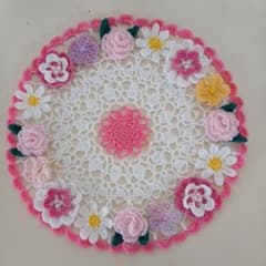 お花ドイリー(ピンク)のサムネイル
